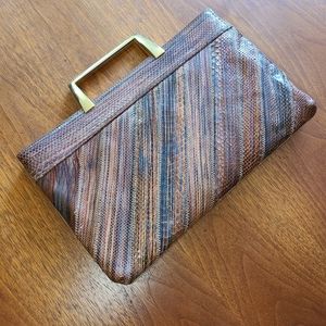 Vintage Snakeskin Purse w/ Leather Interior - Bags By Varon